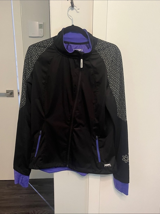 Running Room Jackets & Blazers - Women's Black Utility Jacket with Purple Trim
